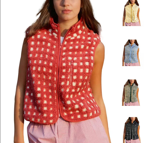Ollee™ Checkered Sherpa Vest